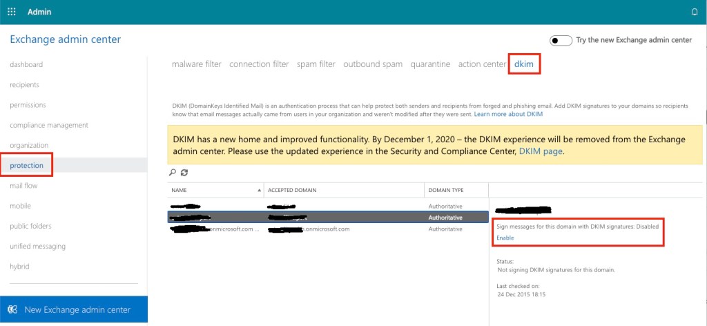 DKIM configuration in Microsoft 365