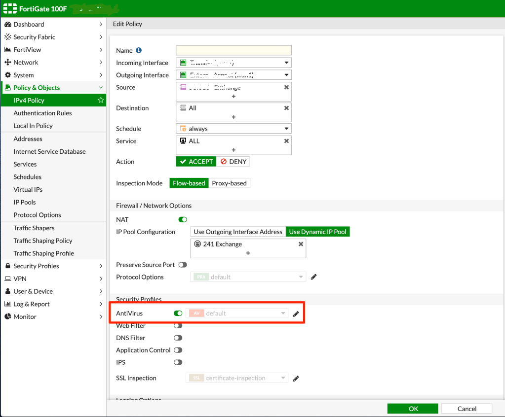 not possible to change the profile