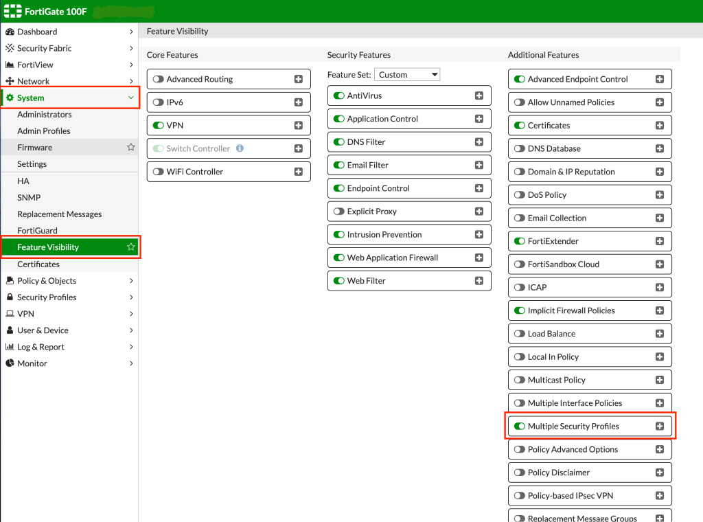 Activate Multiple Security Profile Feature