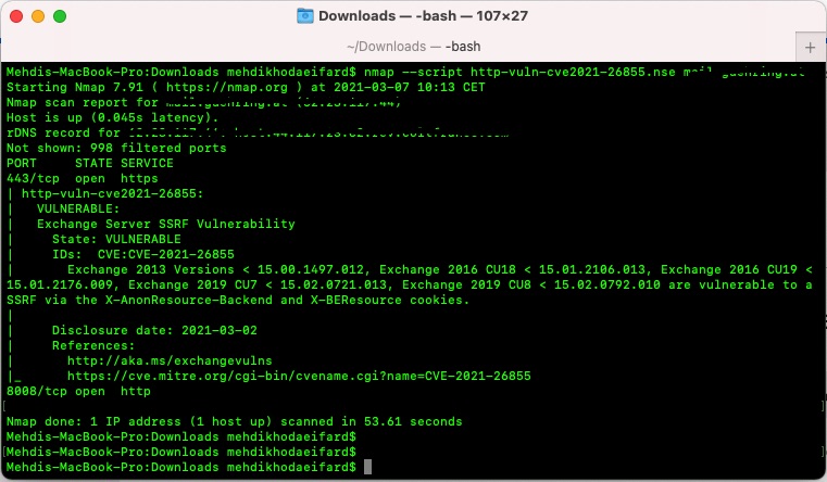 Exchange Server is vulnerable
