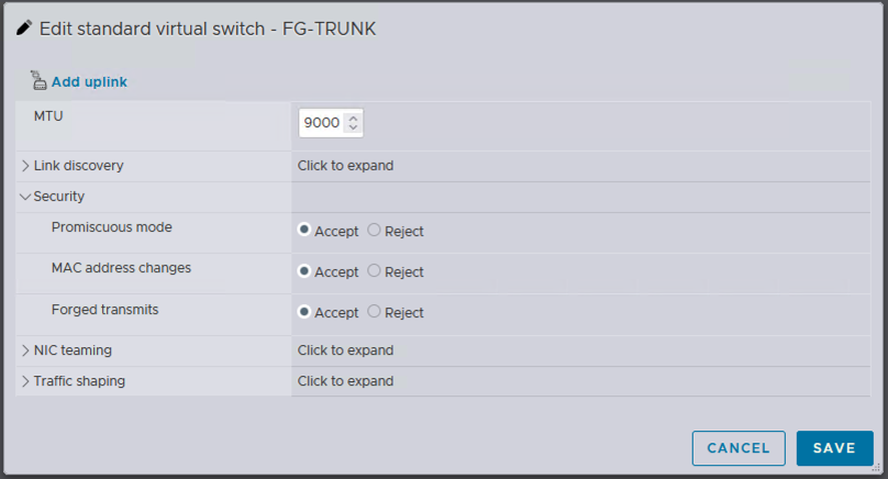 trunk virtual switch