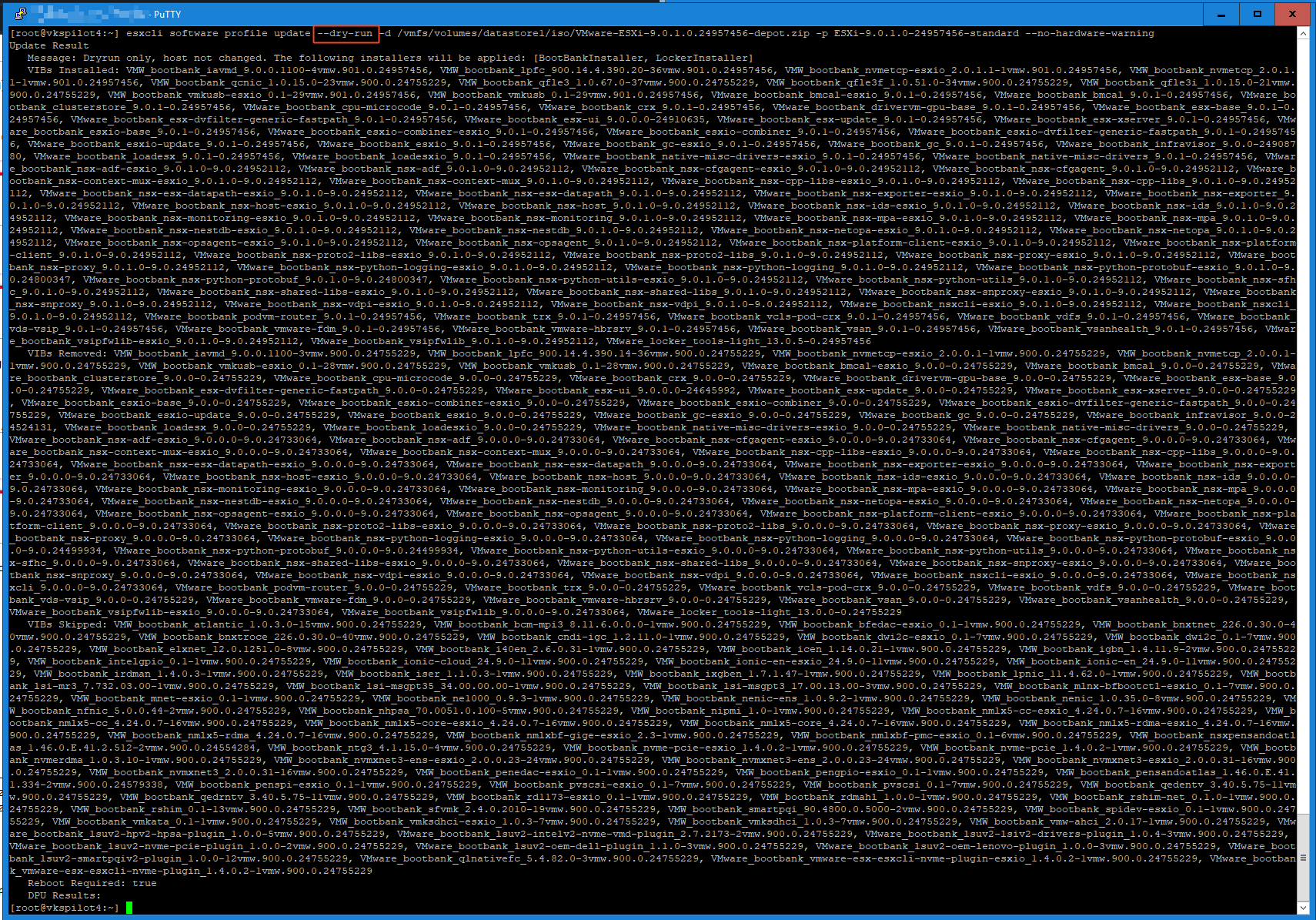 Validate with dry run