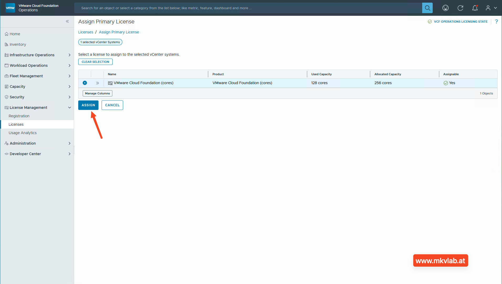 assign primary license