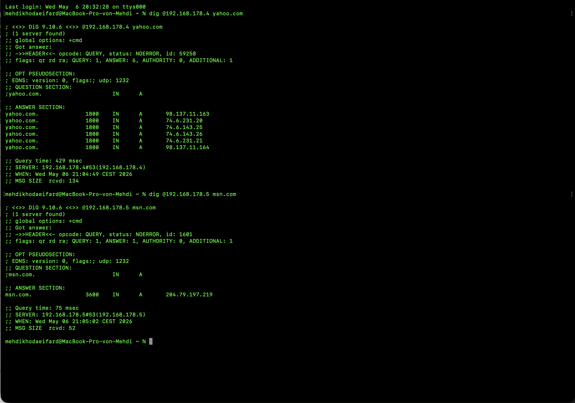 both unbound and pi-hole are responding to dns queries