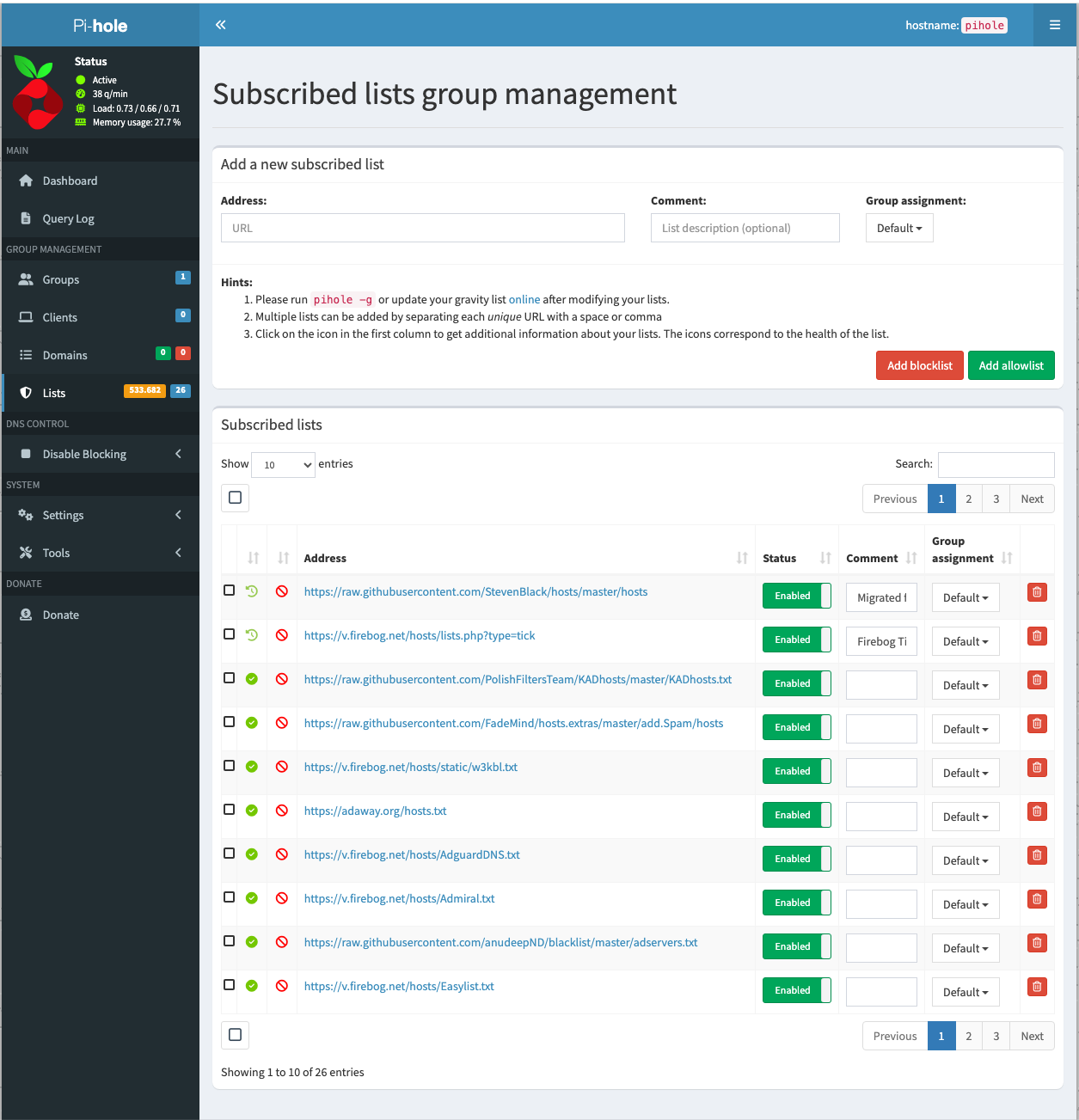 blocklist
